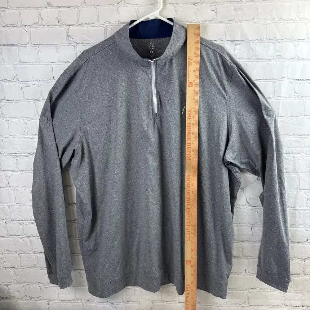 Rhoback 1/4 Zip Pullover Shirt Men's 2XL Heather Gray Stretch Performance Golf - Picture 4 of 9